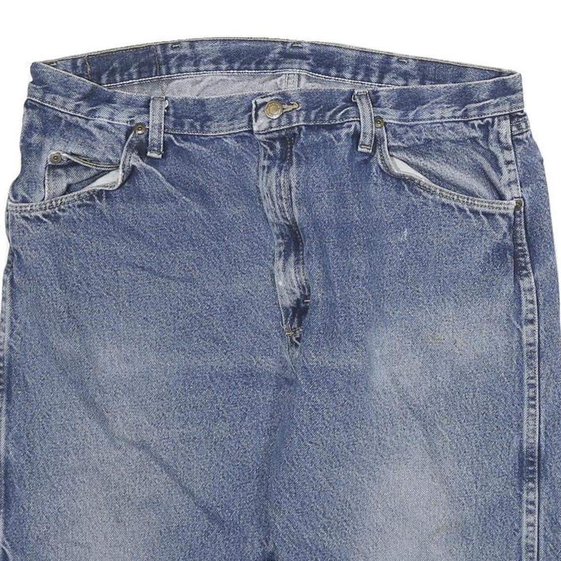 WRANGLER Mens Denim Blue Classic 2XL W36 Cotton Blend Casual Shorts