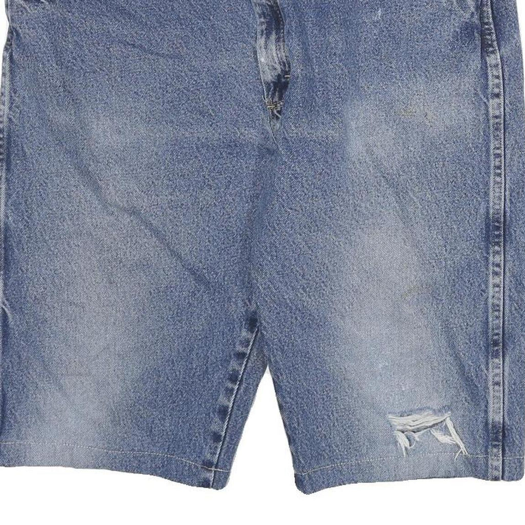 WRANGLER Mens Denim Blue Classic 2XL W36 Cotton Blend Casual Shorts