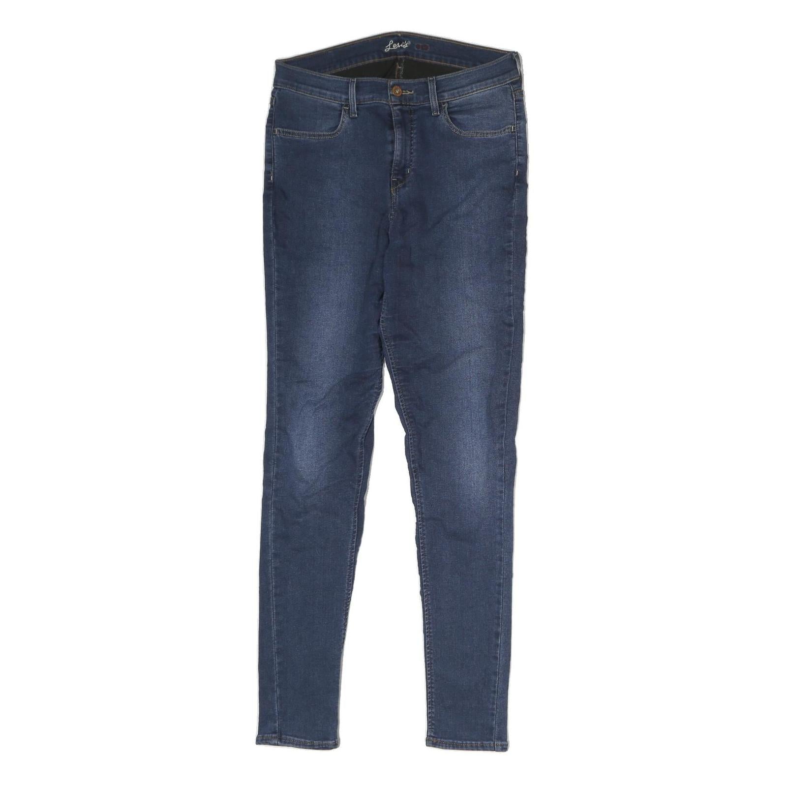 LEVI'S Womens Slim Blue Denim Skinny Jeans W30 L30 Cotton Zip Casual