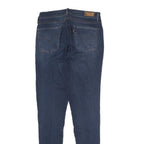 LEVI'S Womens Slim Blue Denim Skinny Jeans W30 L30 Cotton Zip Casual
