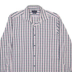 TOMMY HILFIGER Mens Blue & Pink Check Shirt L Classic Cotton Button Down