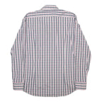 TOMMY HILFIGER Mens Blue & Pink Check Shirt L Classic Cotton Button Down