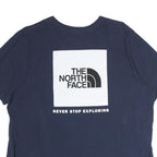 THE NORTH FACE Womens Blue Graphic T-Shirt XL Short Sleeve Crew Neck Logo Print