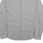 CALVIN KLEIN Mens Black & White Check Shirt L Cotton Blend Long Sleeve Button