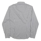 CALVIN KLEIN Mens Black & White Check Shirt L Cotton Blend Long Sleeve Button