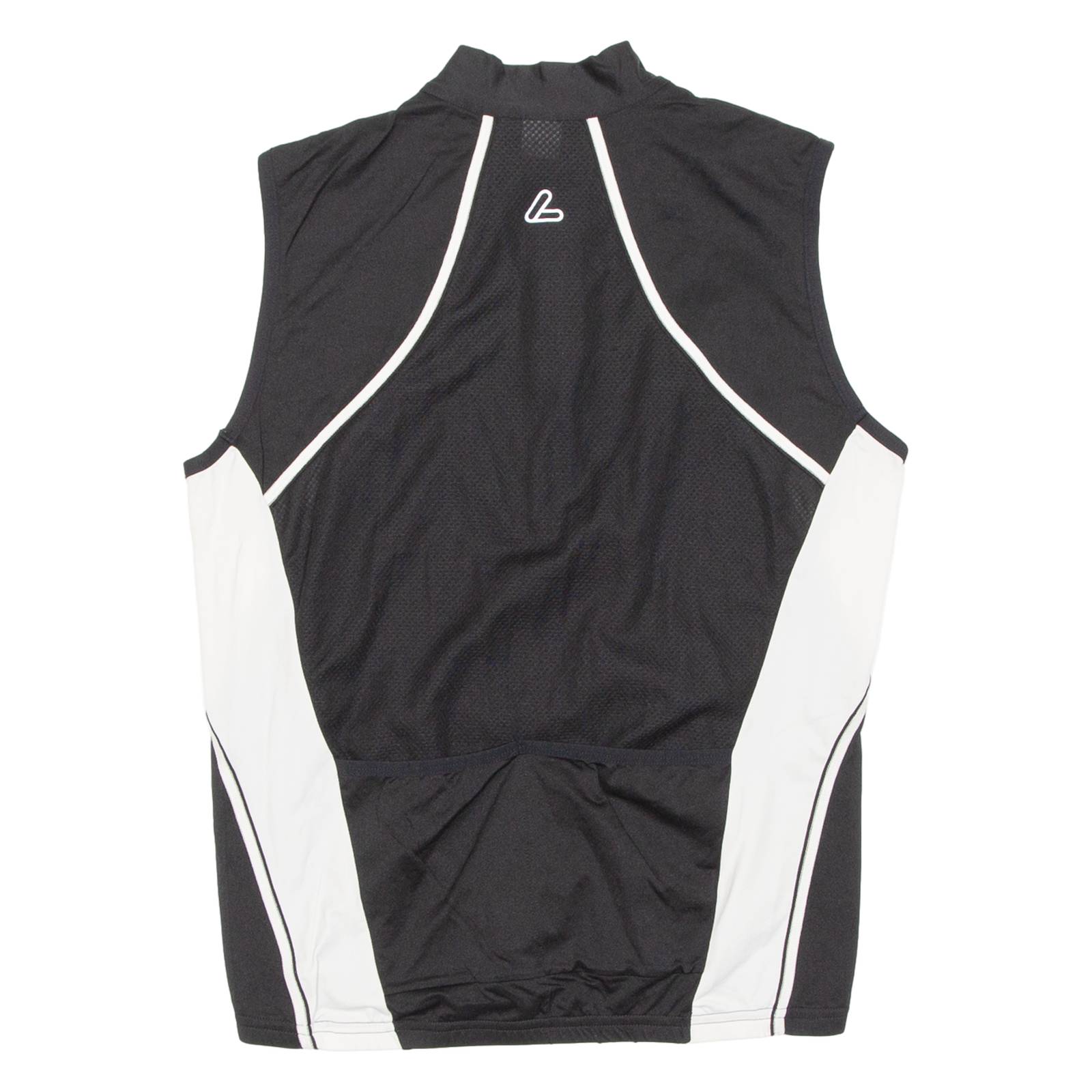 Cycling Mens Jersey Black Sleeveless 1/2 Zip M