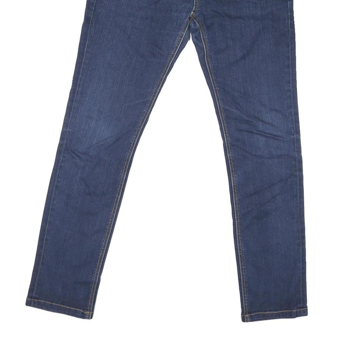 DICKIES Mens Jeans Blue Regular Skinny Denim W32 L28 Zip Cotton Blend