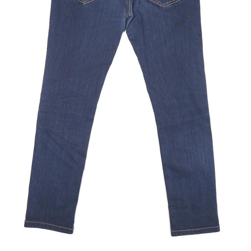 DICKIES Mens Jeans Blue Regular Skinny Denim W32 L28 Zip Cotton Blend