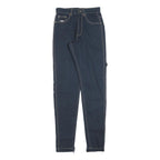 KARL KANI Womens Blue Denim Slim Skinny Cotton Blend Rinse W25 L32 Zip Pocket