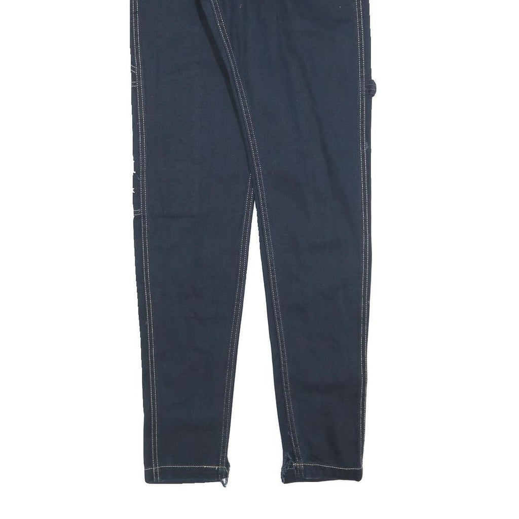 KARL KANI Womens Blue Denim Slim Skinny Cotton Blend Rinse W25 L32 Zip Pocket