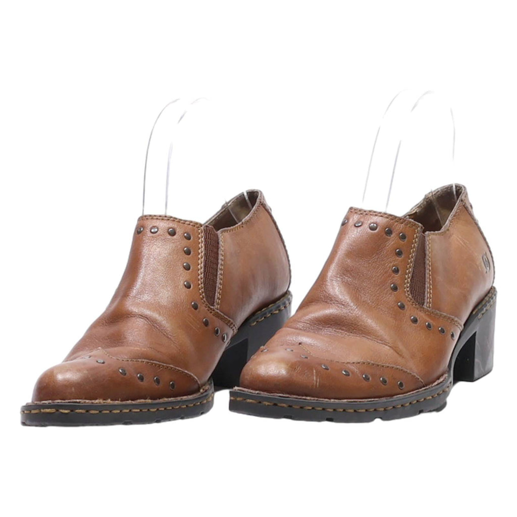 BORN Block Heels Brown Leather Womens UK 5