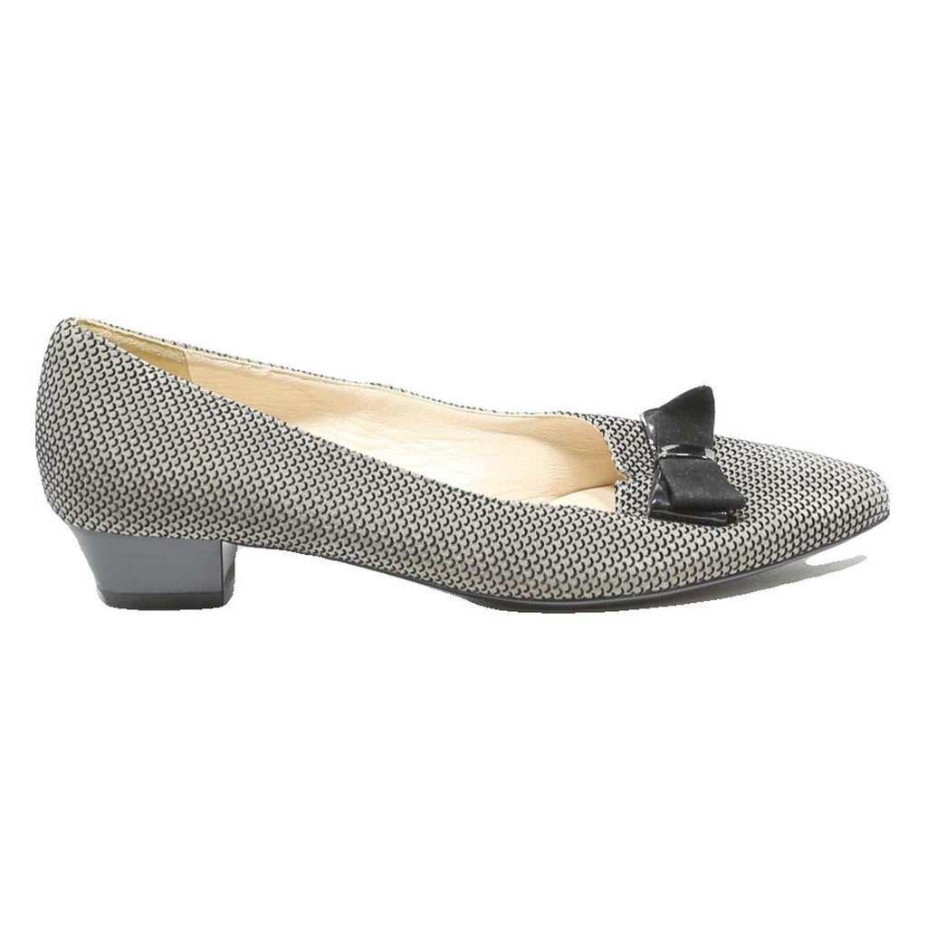 PETER KAISER Womens Low Heel Court Shoes Black & White Synthetic UK 7 Elegant