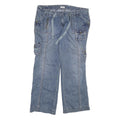 CLOCKHOUSE Womens Relaxed Blue Denim Medium Jeans W38 L32 Casual Cargo Pockets