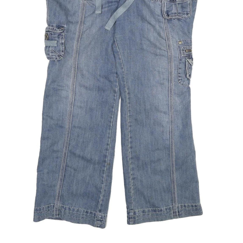 CLOCKHOUSE Womens Relaxed Blue Denim Medium Jeans W38 L32 Casual Cargo Pockets