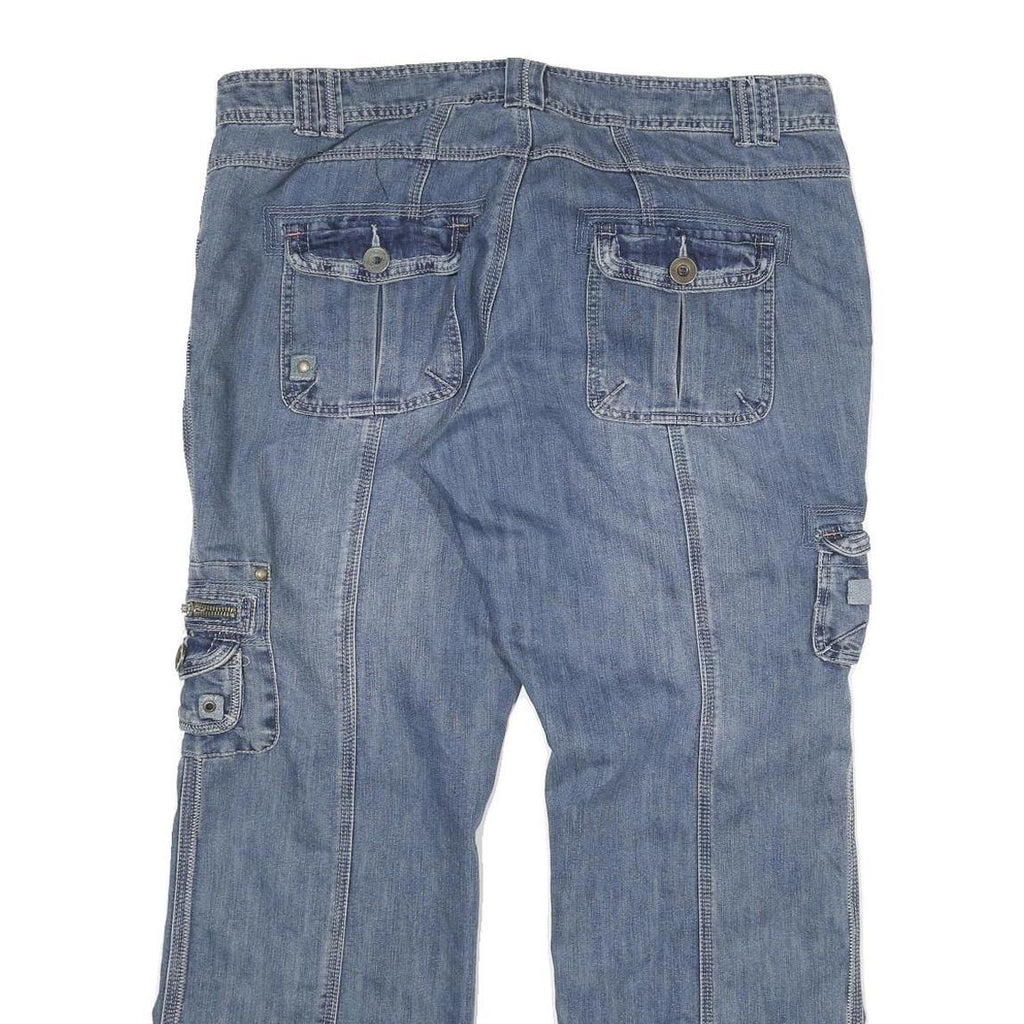 CLOCKHOUSE Womens Relaxed Blue Denim Medium Jeans W38 L32 Casual Cargo Pockets