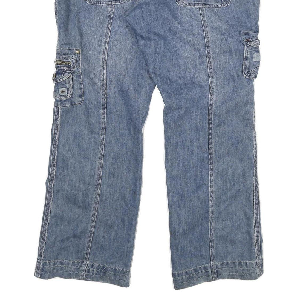 CLOCKHOUSE Womens Relaxed Blue Denim Medium Jeans W38 L32 Casual Cargo Pockets