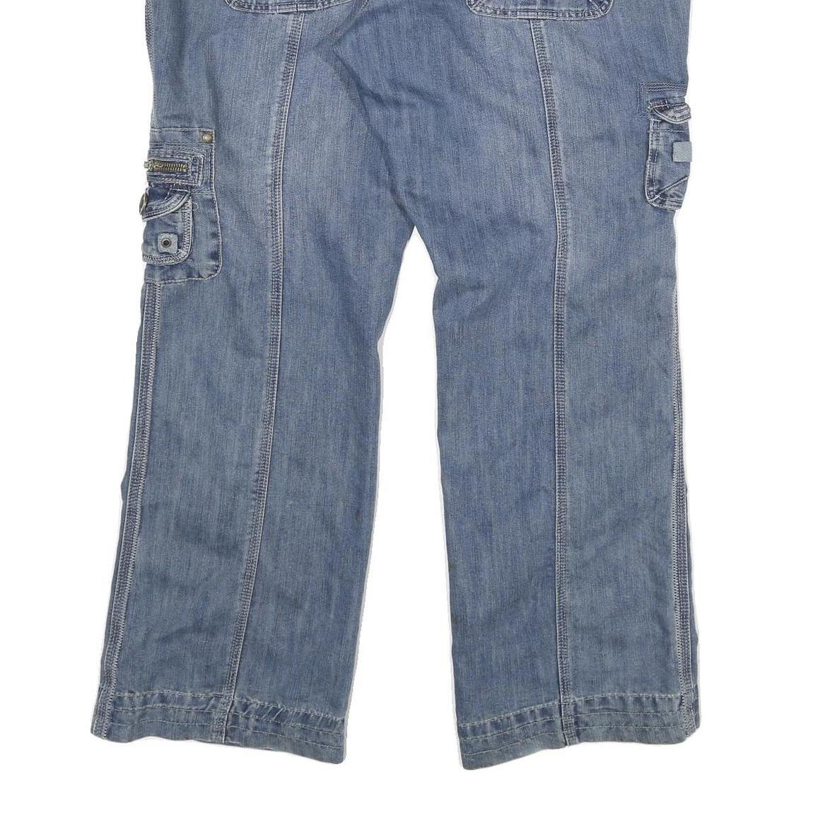 CLOCKHOUSE Womens Relaxed Blue Denim Medium Jeans W38 L32 Casual Cargo Pockets