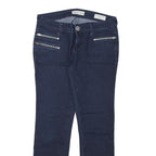 GUESS Womens Slim Blue Denim Skinny Cotton Blend Jeans W28 L25 Zipped Pockets