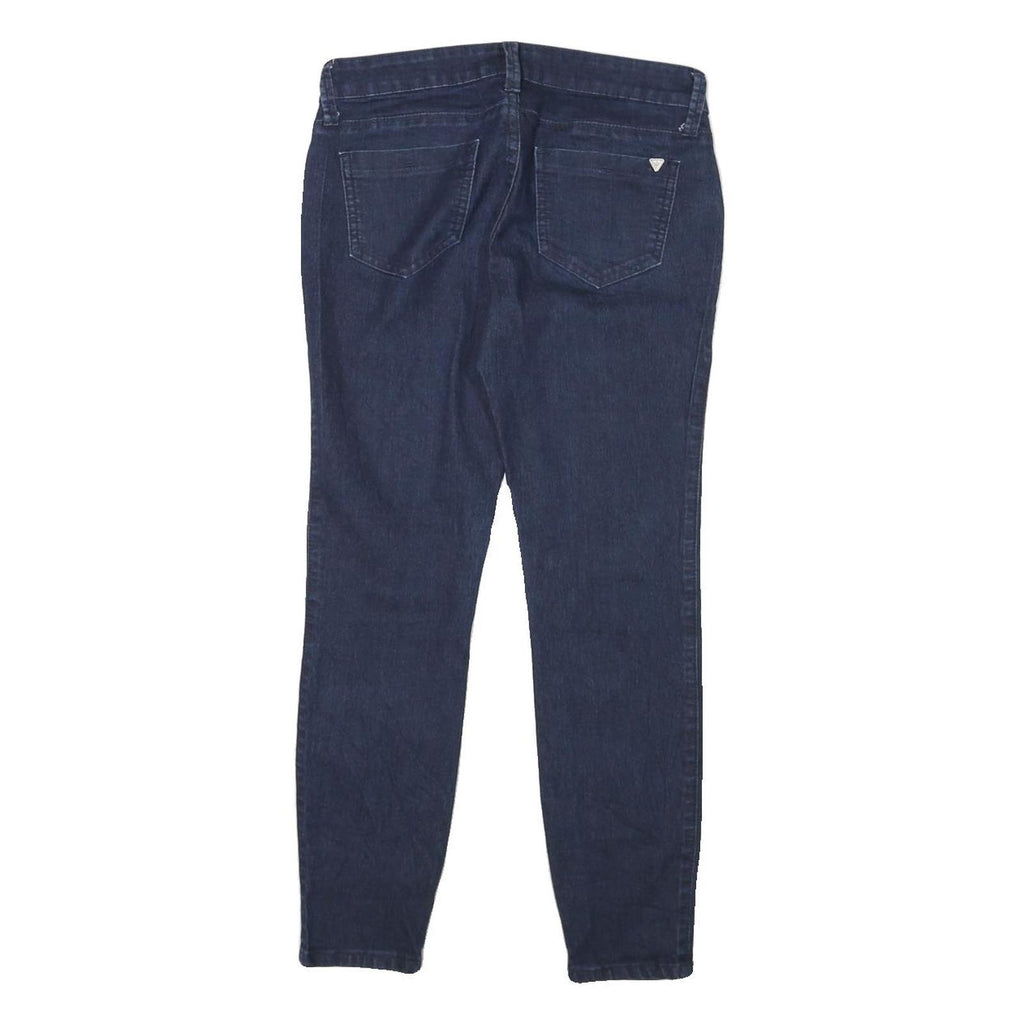 GUESS Womens Slim Blue Denim Skinny Cotton Blend Jeans W28 L25 Zipped Pockets