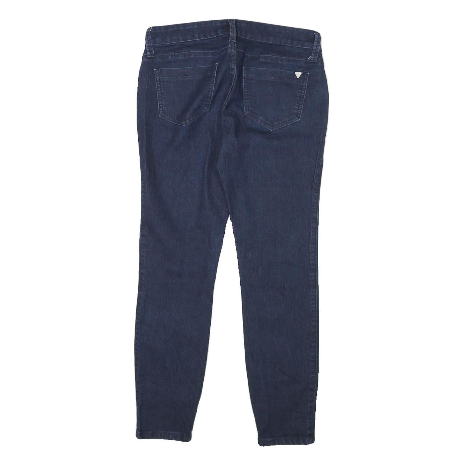GUESS Womens Slim Blue Denim Skinny Cotton Blend Jeans W28 L25 Zipped Pockets