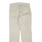 CARHARTT Womens Cotton Blend Beige Regular Waist Zip Trousers W32 L32 Casual