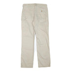 CARHARTT Womens Cotton Blend Beige Regular Waist Zip Trousers W32 L32 Casual