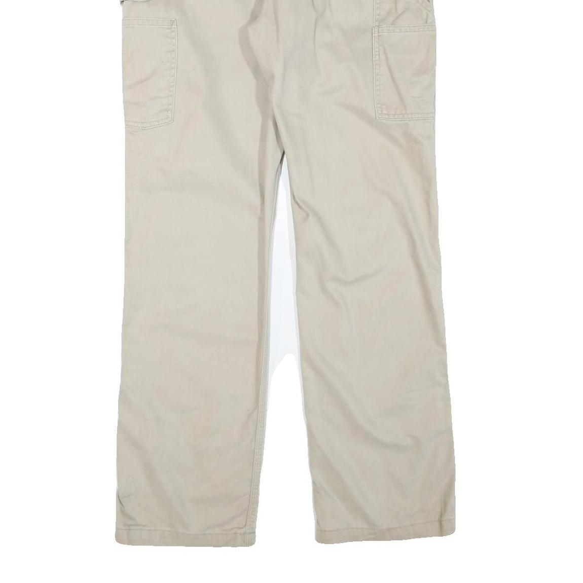 CARHARTT Womens Cotton Blend Beige Regular Waist Zip Trousers W32 L32 Casual