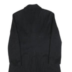 SISLEY Womens Black Classic Jacket M Woven Button Coat Elegant Formal Outerwear