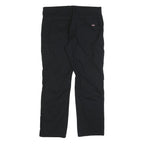 DICKIES Mens Regular Fit Black Cotton Blend Trousers W34 L30 Workwear Zip