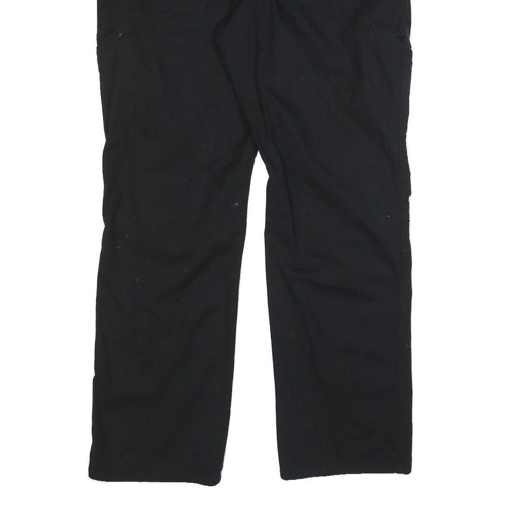 DICKIES Mens Regular Fit Black Cotton Blend Trousers W34 L30 Workwear Zip