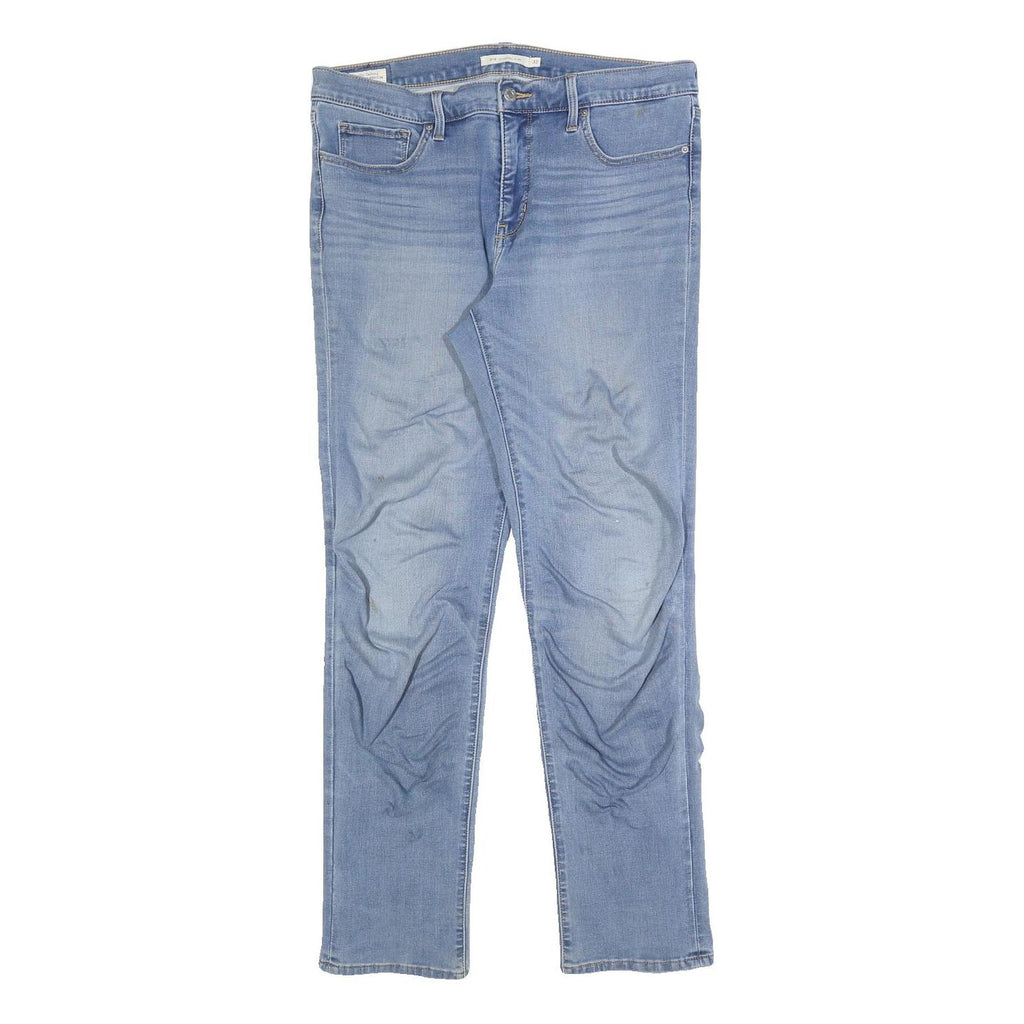 LEVI'S Womens Slim Slim Fit Blue Denim Stone Wash W32 L32 312 Jeans Zip Cotton