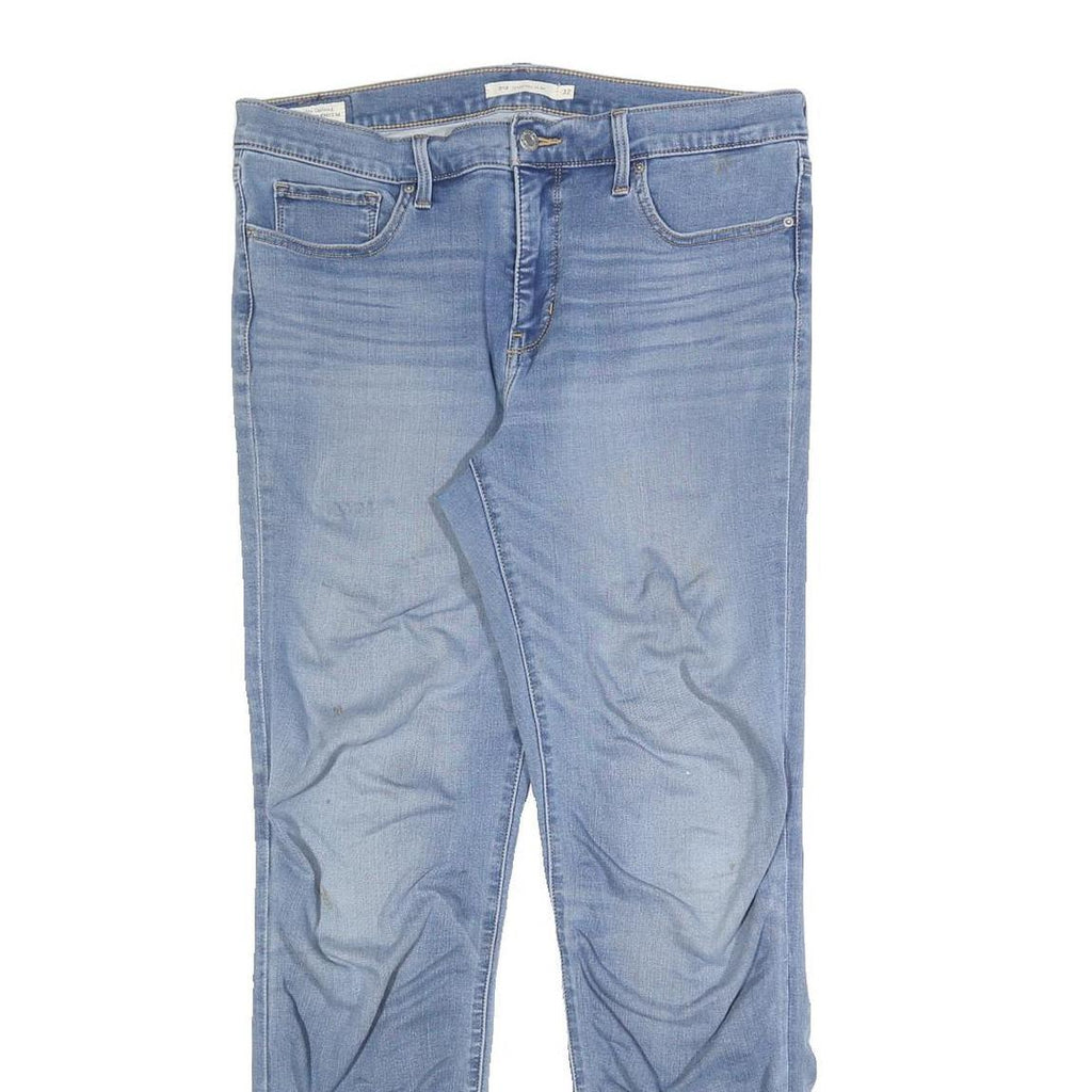 LEVI'S Womens Slim Slim Fit Blue Denim Stone Wash W32 L32 312 Jeans Zip Cotton
