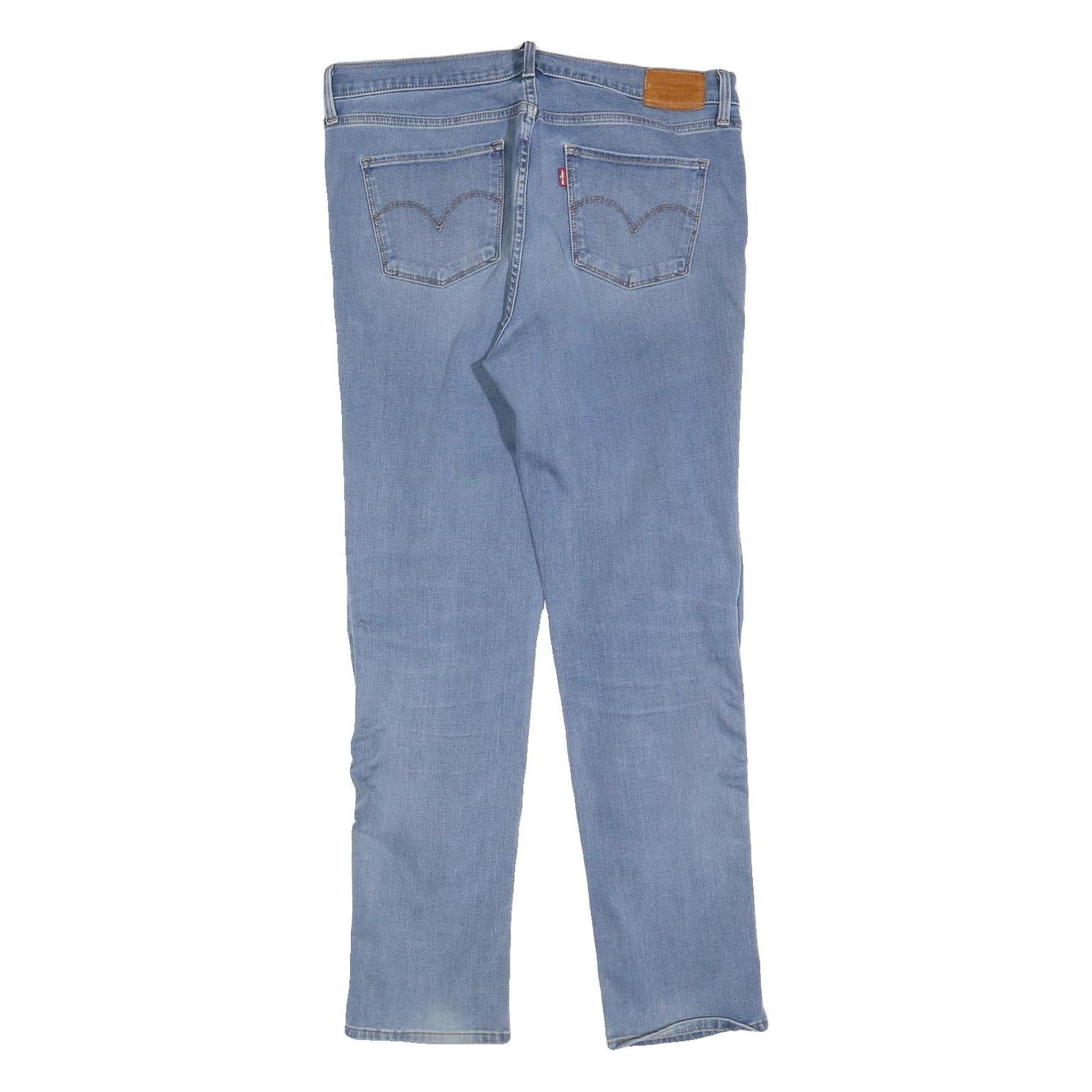 LEVI'S Womens Slim Slim Fit Blue Denim Stone Wash W32 L32 312 Jeans Zip Cotton