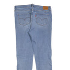 LEVI'S Womens Slim Slim Fit Blue Denim Stone Wash W32 L32 312 Jeans Zip Cotton