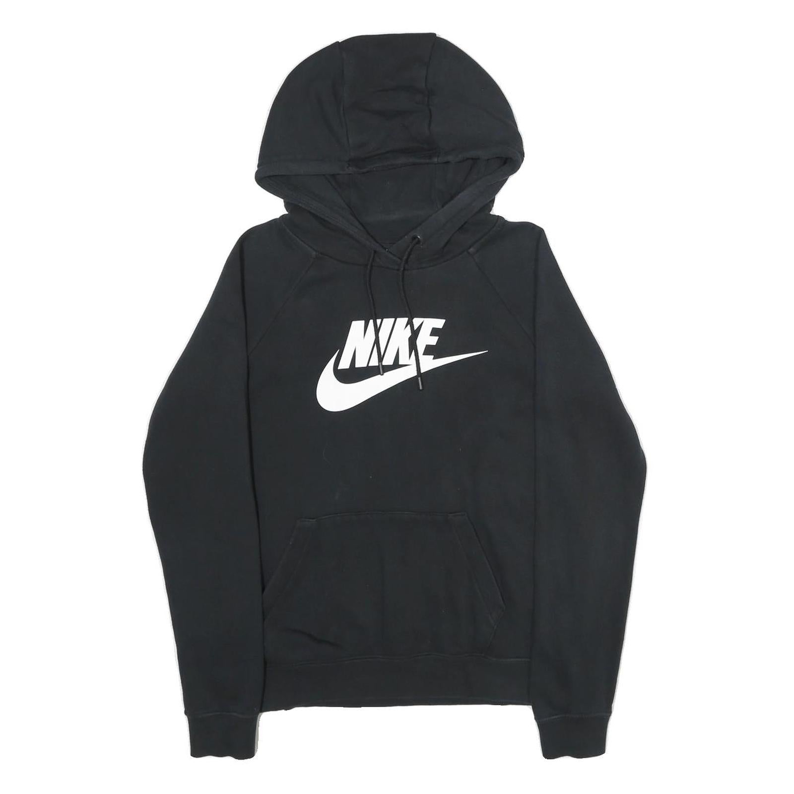 NIKE Mens Black Hoodie S Cotton Blend Pullover Casual Everyday Wear