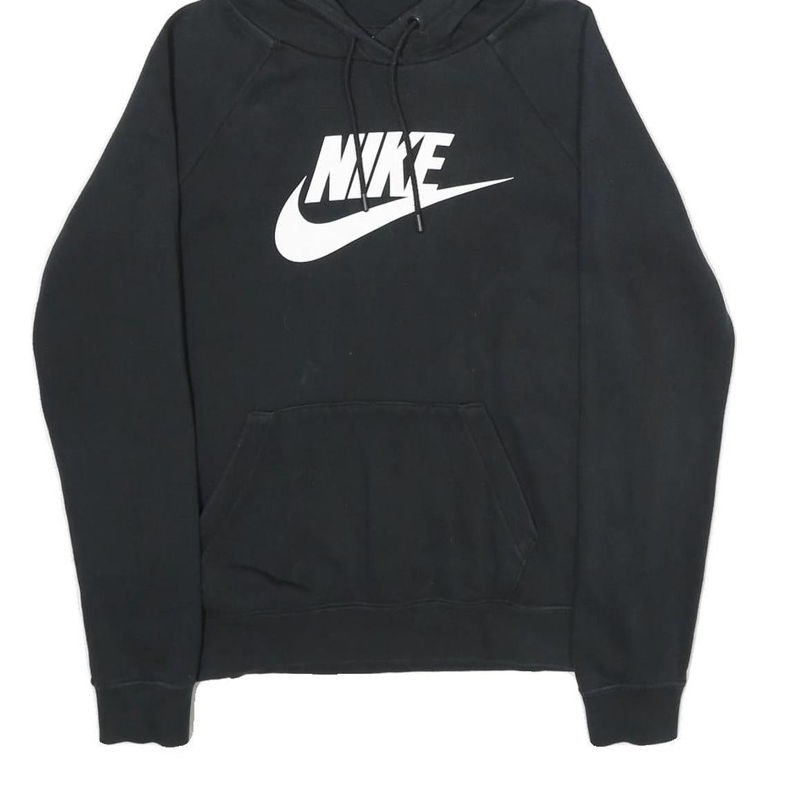 NIKE Mens Black Hoodie S Cotton Blend Pullover Casual Everyday Wear