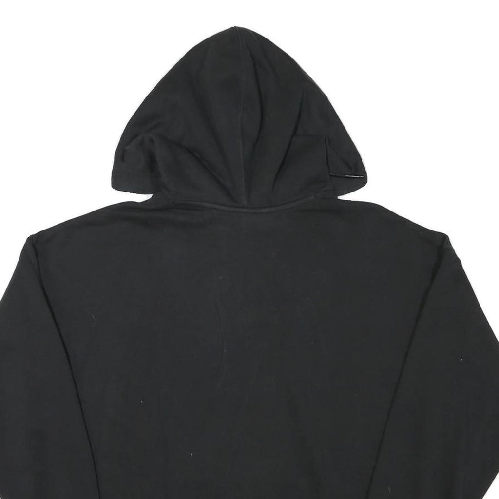 ADIDAS Womens Black & Orange Striped Pullover Hoodie UK 12 Cotton Blend Casual