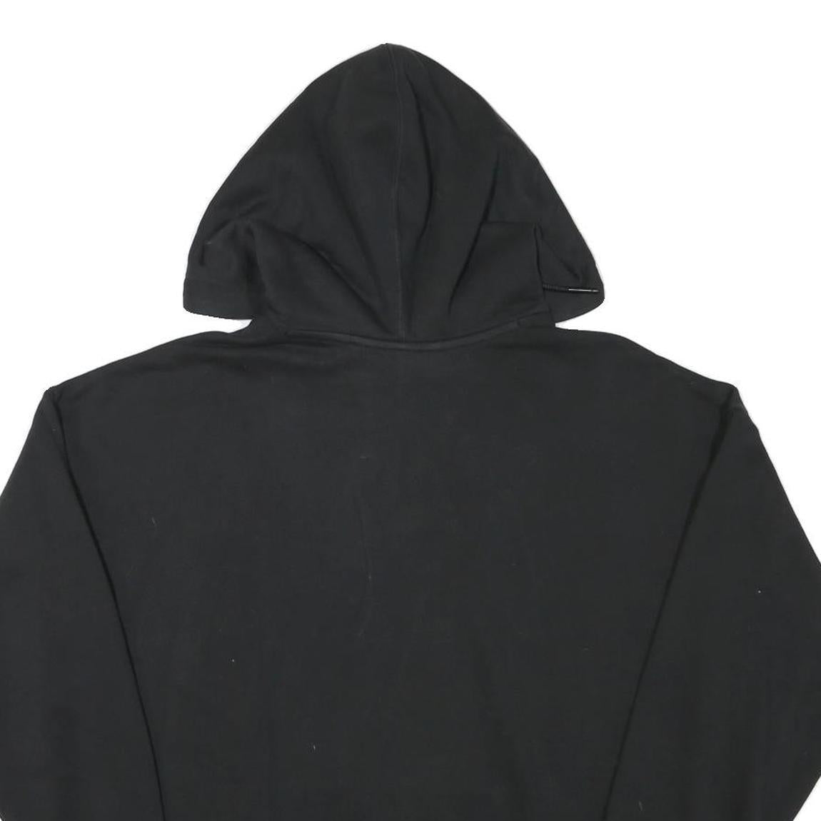 ADIDAS Womens Black & Orange Striped Pullover Hoodie UK 12 Cotton Blend Casual