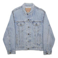 LEVI'S Mens Blue Light Wash Denim Jacket M Cotton Button Closure Plain Classic