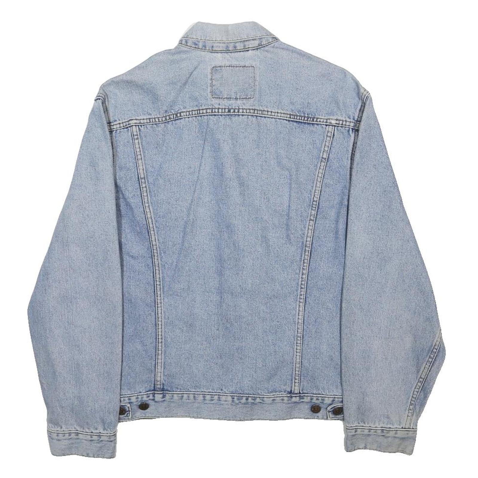 LEVI'S Mens Blue Light Wash Denim Jacket M Cotton Button Closure Plain Classic