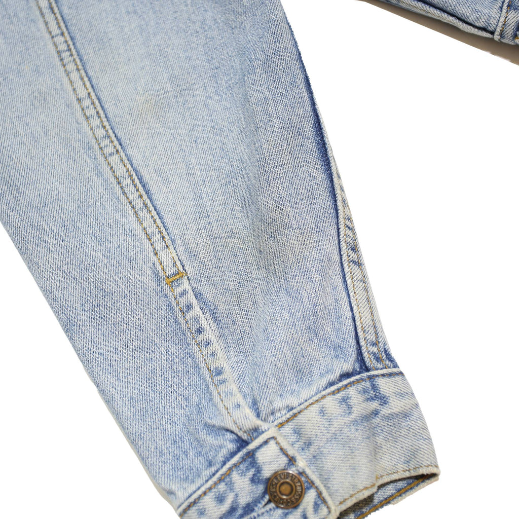 LEVI'S Mens Blue Light Wash Denim Jacket M Cotton Button Closure Plain Classic