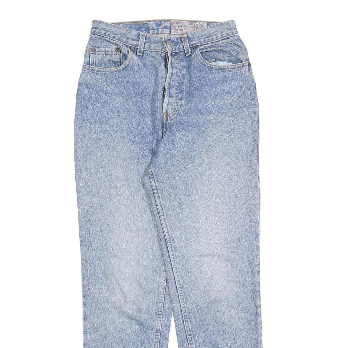 LEVI'S Womens Slim Light Blue Denim Jeans W24 L30 Classic Fit Button