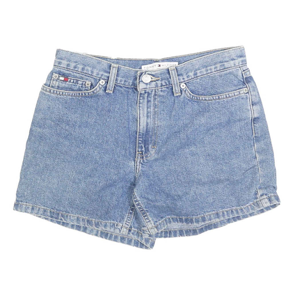 TOMMY HILFIGER Womens Shorts Blue Denim Casual S W28 Summer Everyday