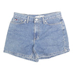 TOMMY HILFIGER Womens Shorts Blue Denim Casual S W28 Summer Everyday