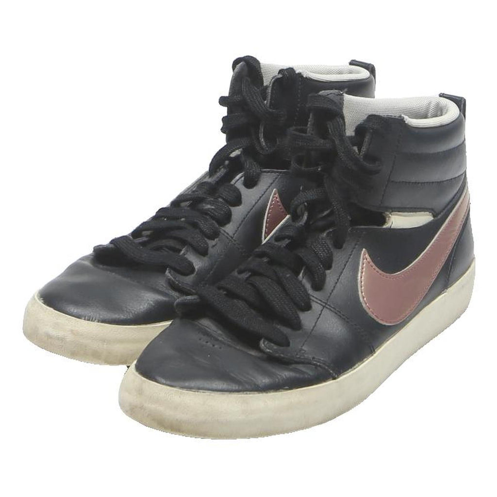 NIKE Womens Blazer Mid Leather Black Rose Gold Lace-Up Trainers UK 4.5