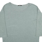 ONLY Womens Blue Plain Pullover Crew Neck Basic Knit Jumper S Casual Lightweight
