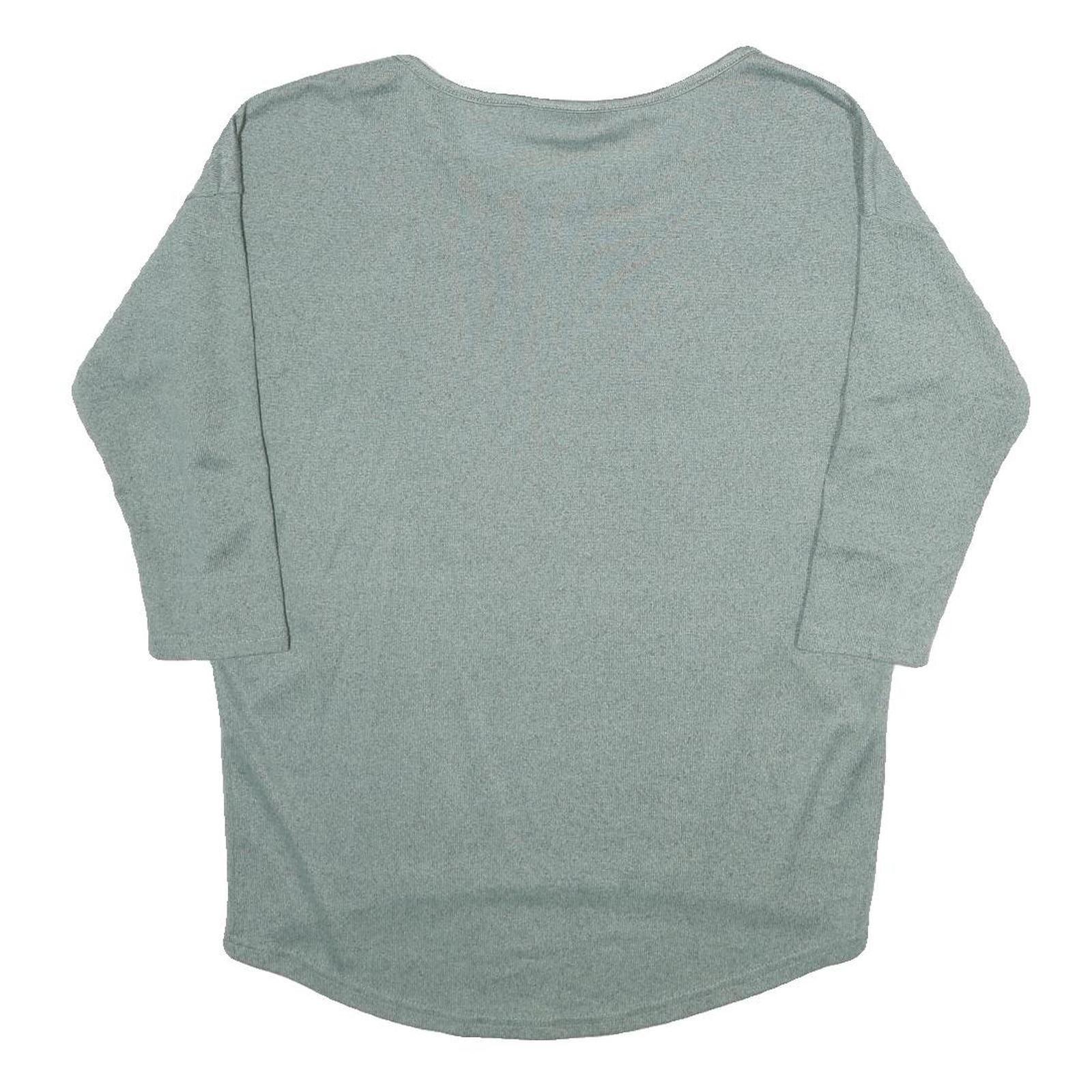 ONLY Womens Blue Plain Pullover Crew Neck Basic Knit Jumper S Casual Lightweight