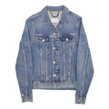 SANDRO Mens Blue Denim Cotton Button Jacket XS Classic Fit Casual Outerwear