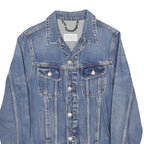 SANDRO Mens Blue Denim Cotton Button Jacket XS Classic Fit Casual Outerwear