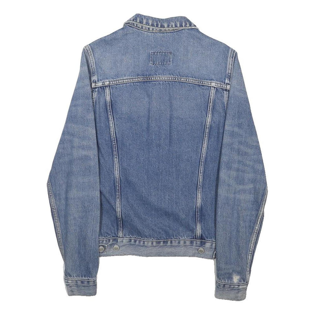 SANDRO Mens Blue Denim Cotton Button Jacket XS Classic Fit Casual Outerwear
